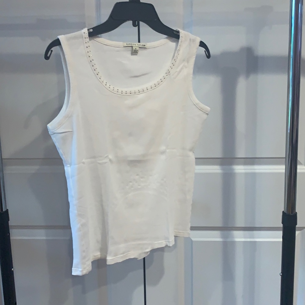 Carolyn Taylor Tank Top with Sparkle Collar NWOT